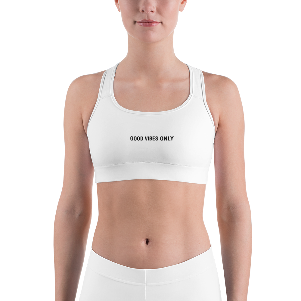 GOOD VIBES ONLY SPORTS BRA