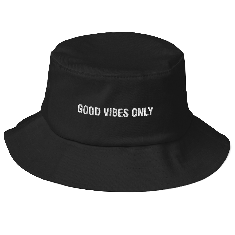 Good Vibes Only Old School Bucket Hat