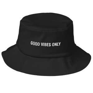 Good Vibes Only Old School Bucket Hat